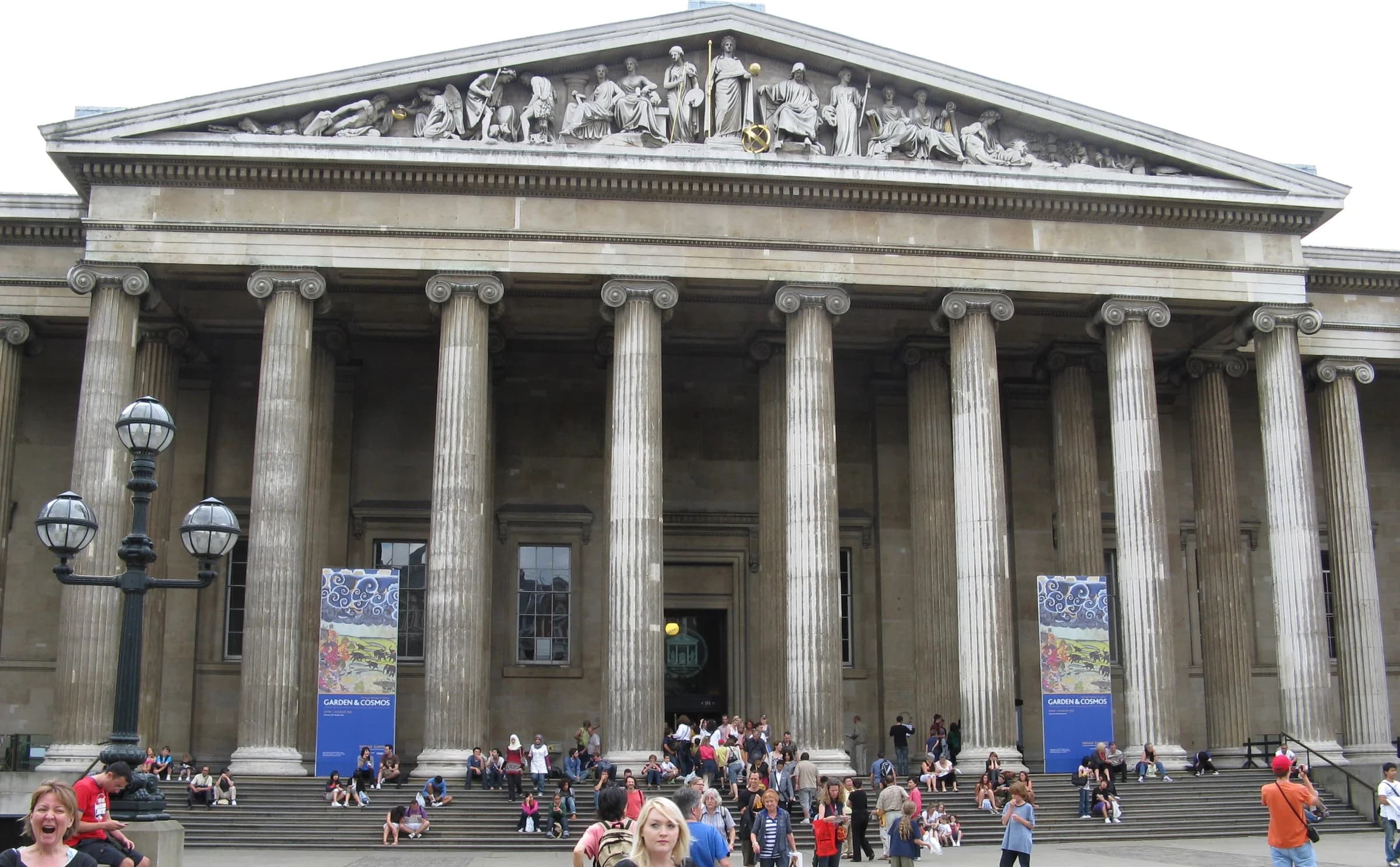 British Museum exterior, 2009; not a photograph of the 2026 filming.