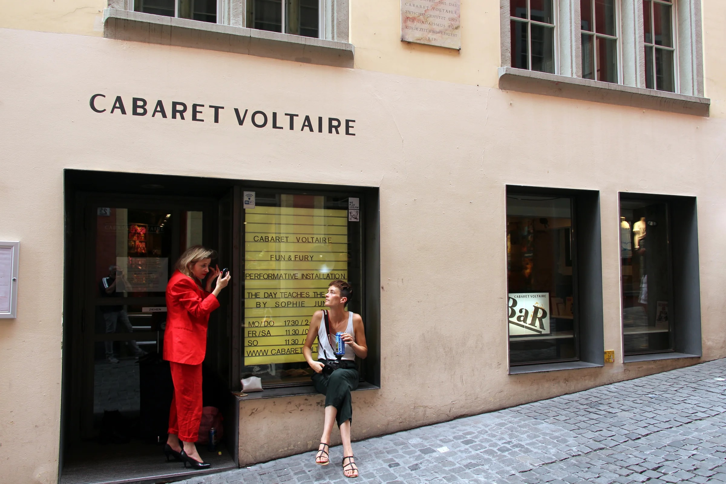 Cabaret Voltaire building on Spiegelgasse in Zurich.