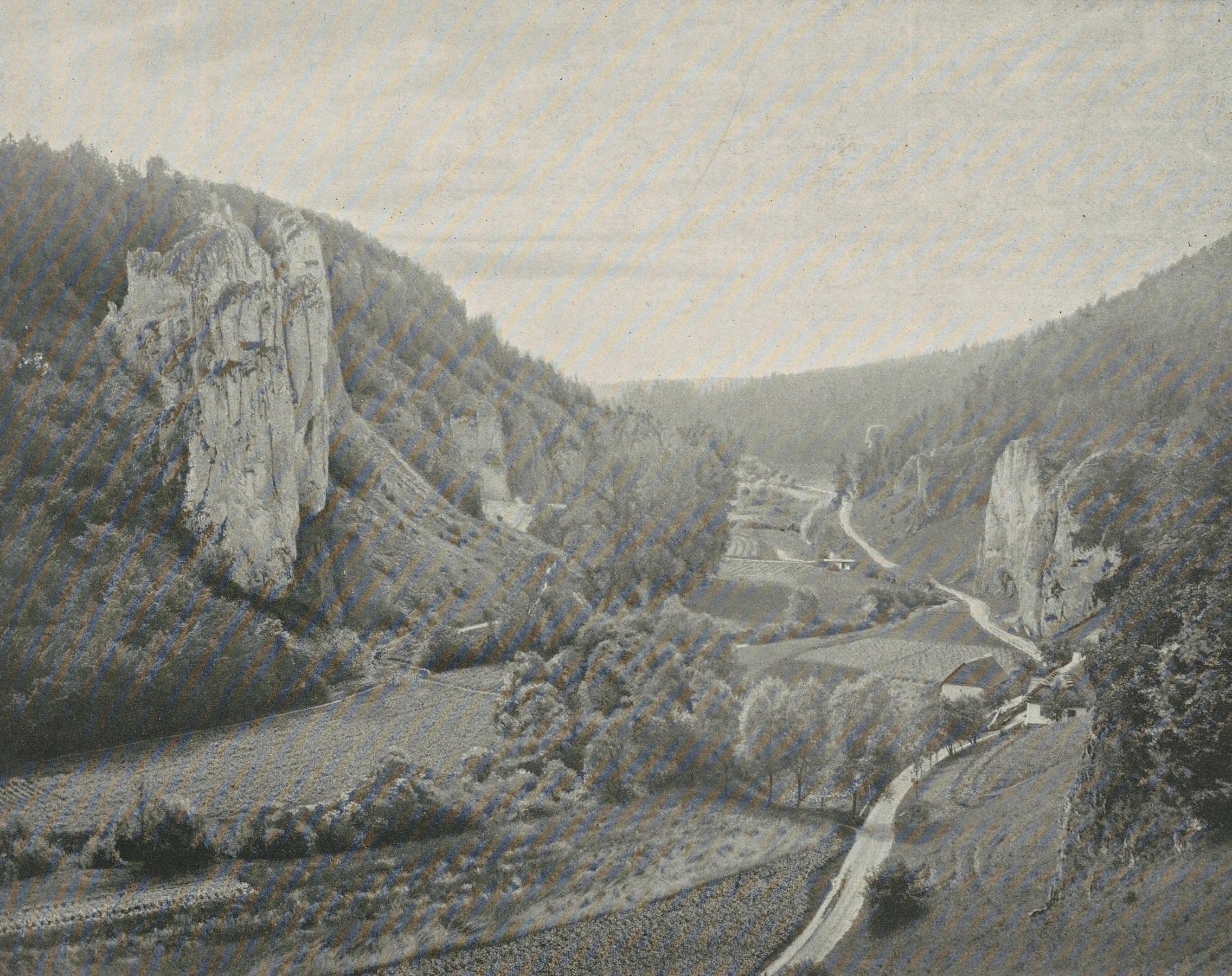 Historical view of the Prądnik Valley in Ojców