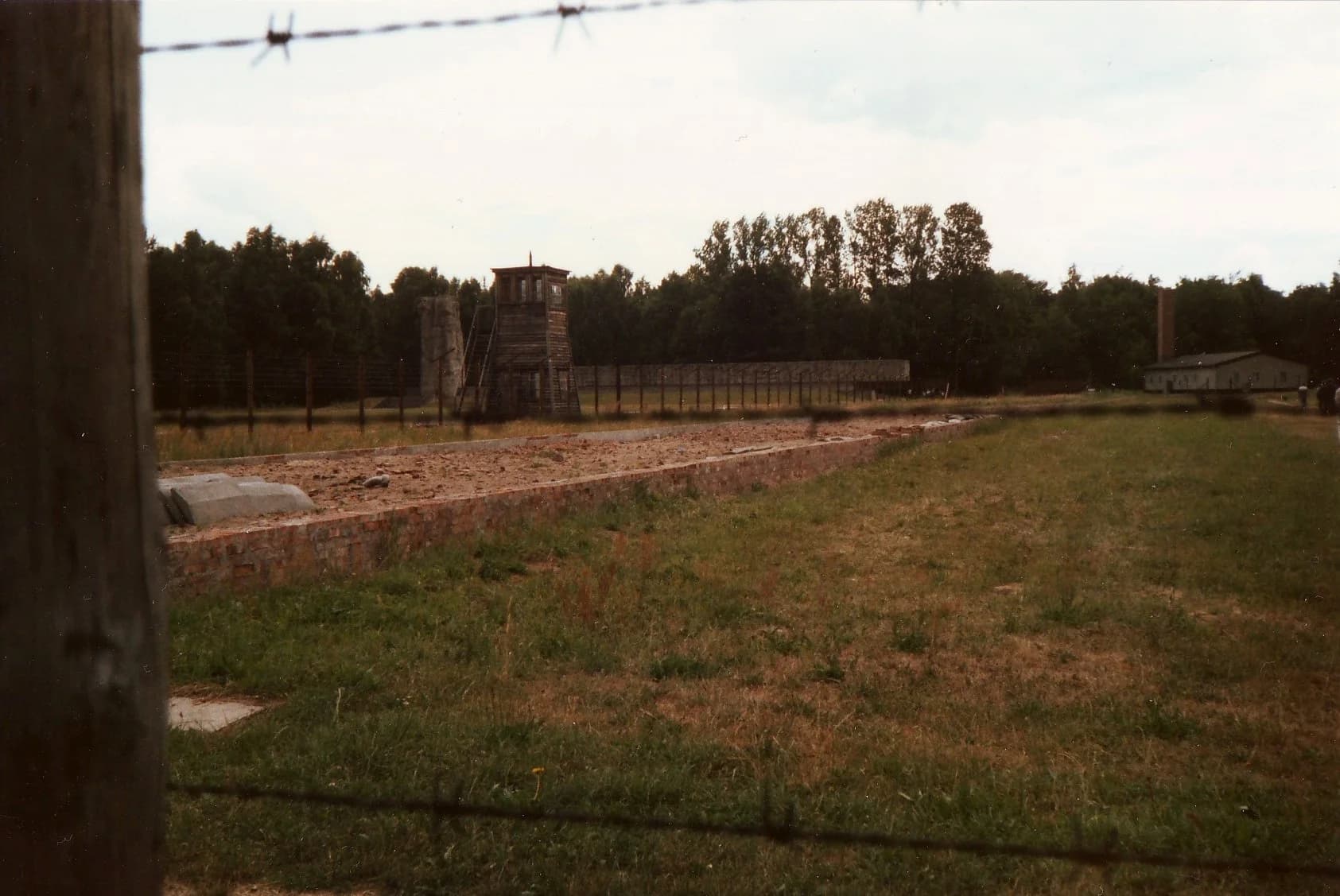 Guard tower and crematorium in the former Stutthof concentration camp