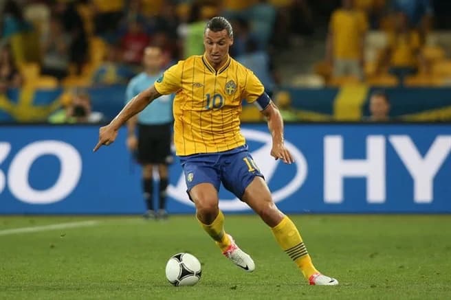 Zlatan Ibrahimović at the Euro 2012 match against France