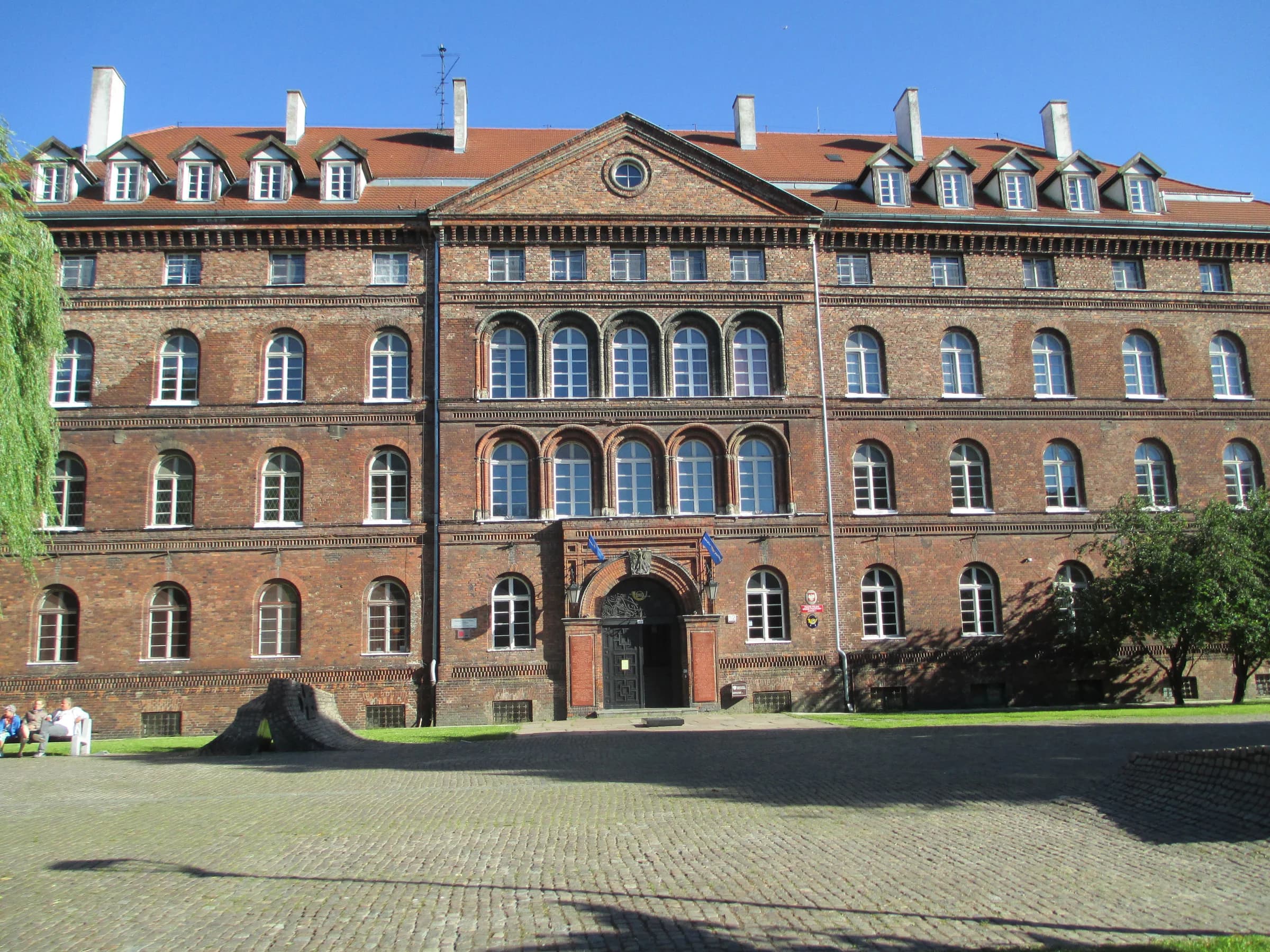 The historic Polish Post Office building in Gdańsk