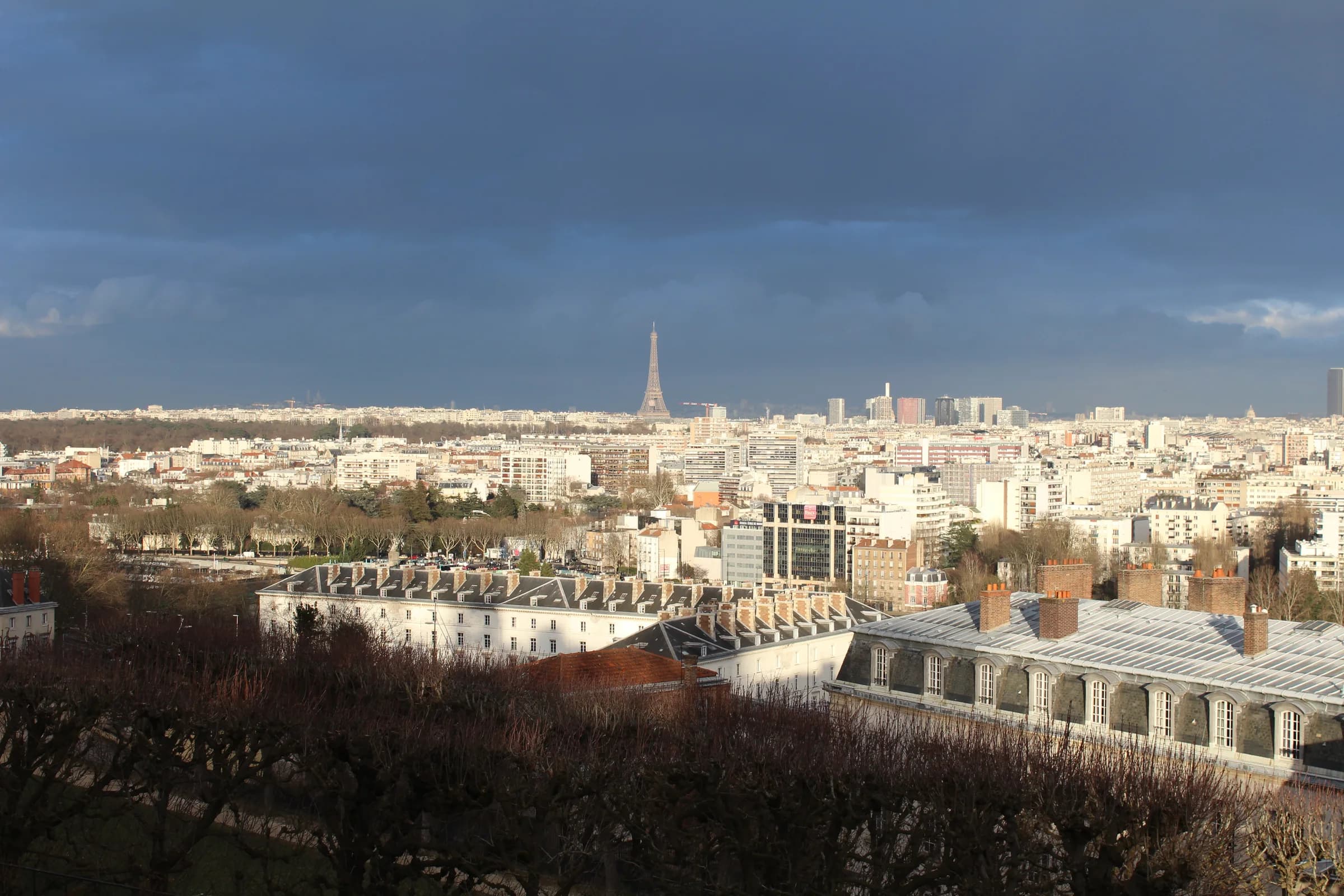 View towards Paris from the park at Saint-Cloud in March 2018, not the cancelled Oasis appearance