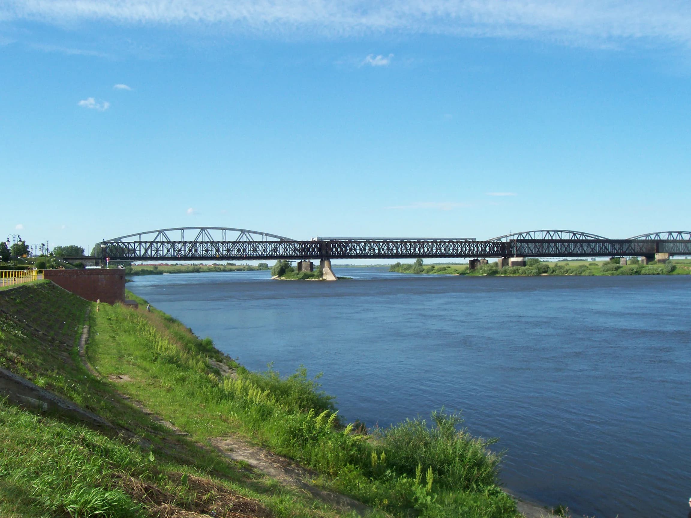 Historic Vistula bridge in Tczew